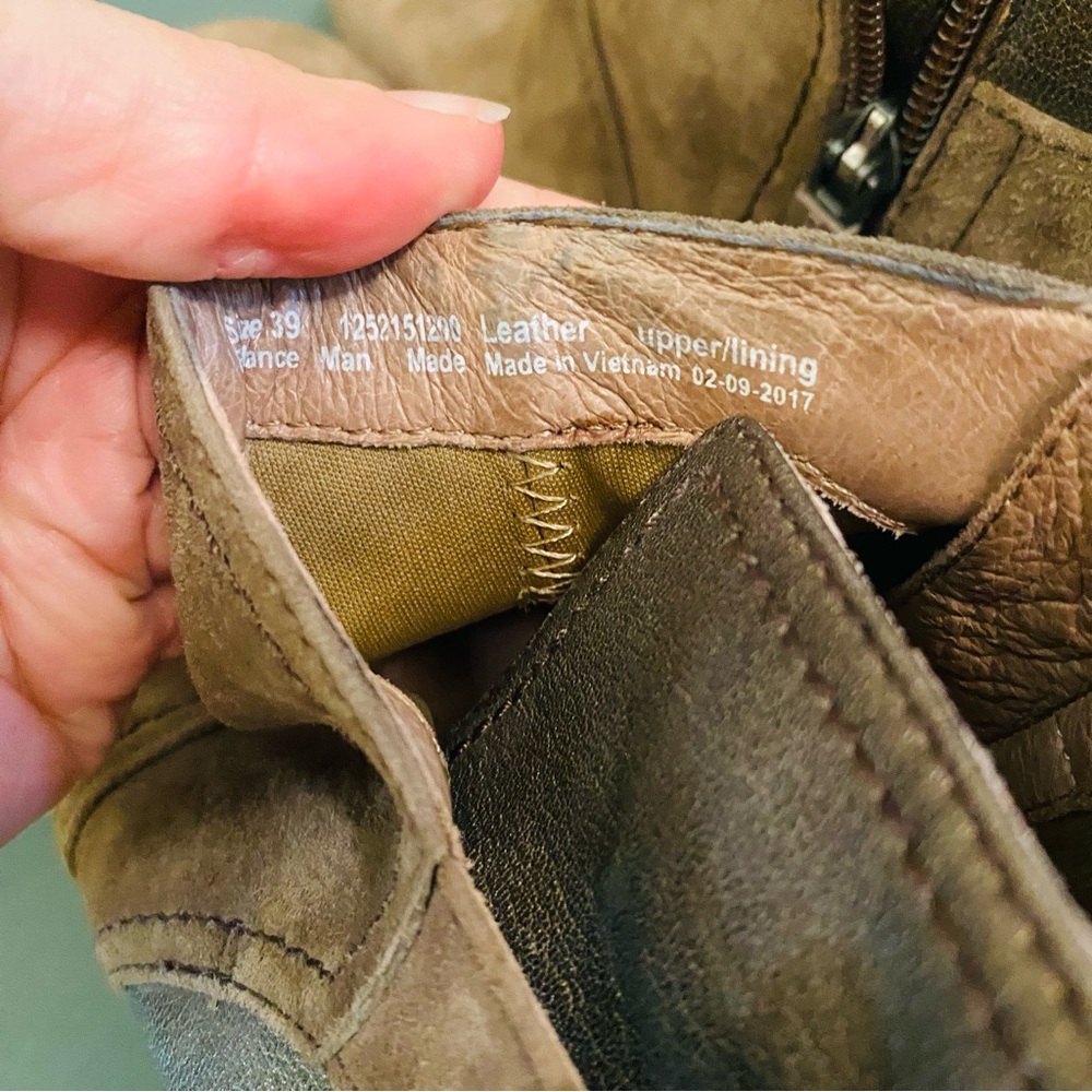 Dansko Shirley Wedge Ankle Bootie In Taupe Nubuck Leather - Picture 10 of 11